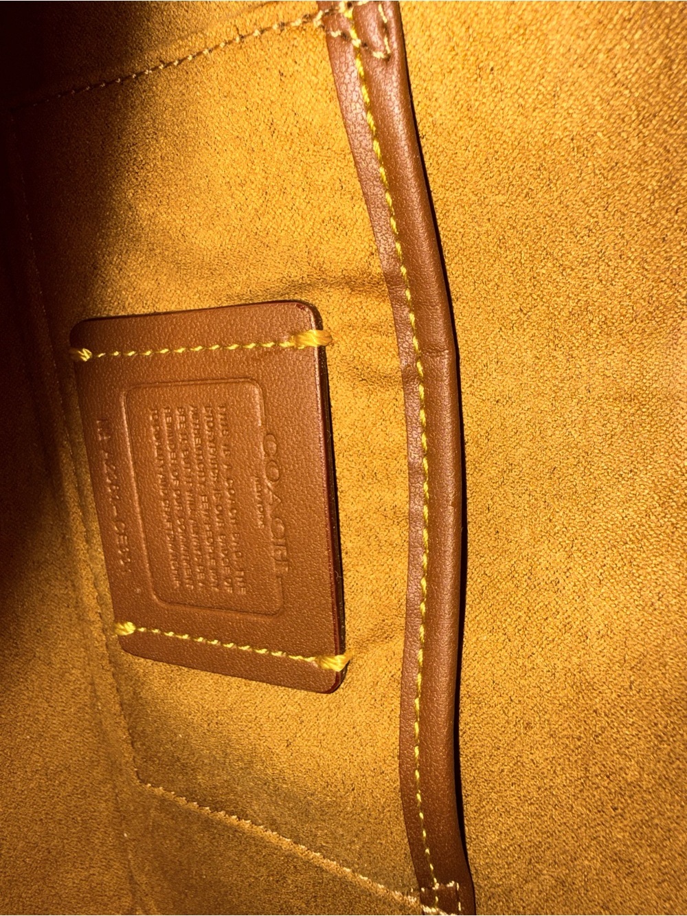 Coach Tan Leather Crossbody with Gold 'C' Turnlock - Picture 6 of 6